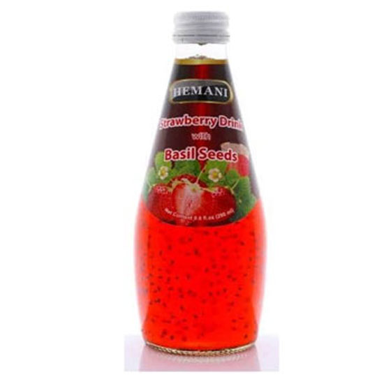 Picture of Hemani Basil Seed Drink Strawberry-290ml