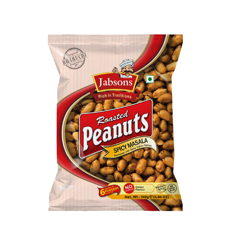 Picture of Jabsons Roasted Peanuts Spicy Masala - 140g
