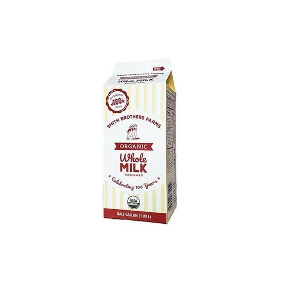 Picture of Smith Brothers Organic Milk Whole - 1/2gl