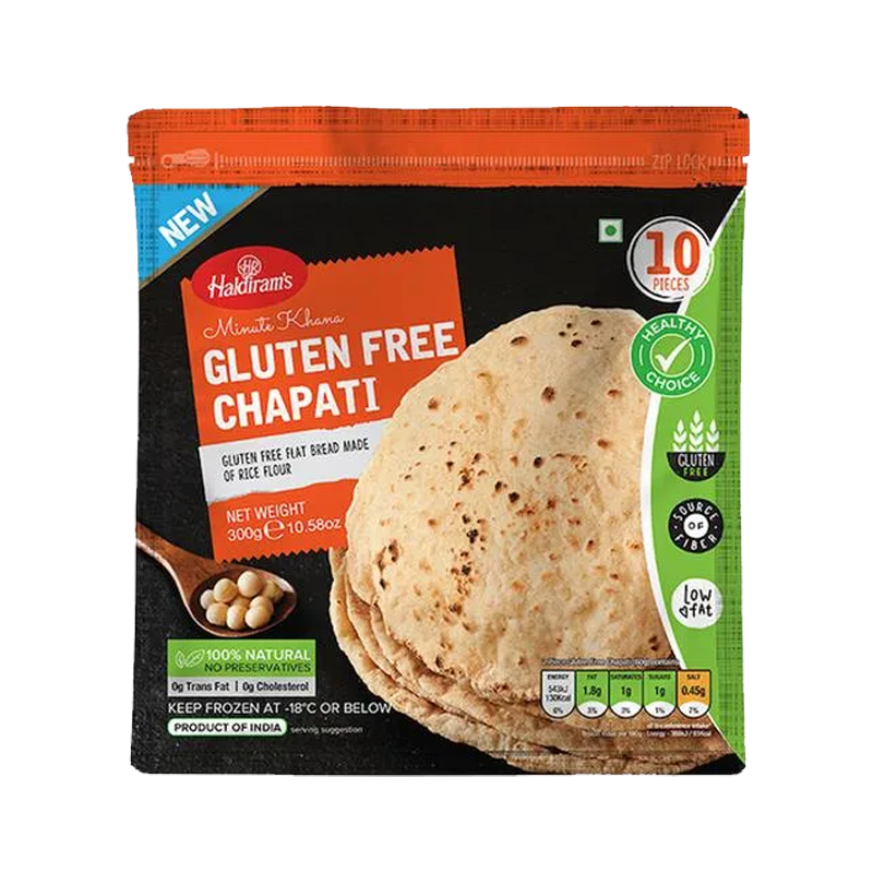 Picture of Haldirams Gluten Free Chapati FRZ - 300g*10