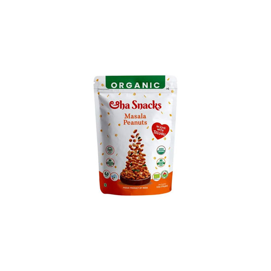 Picture of Aaha Snacks Organic Masala Peanuts - 170g