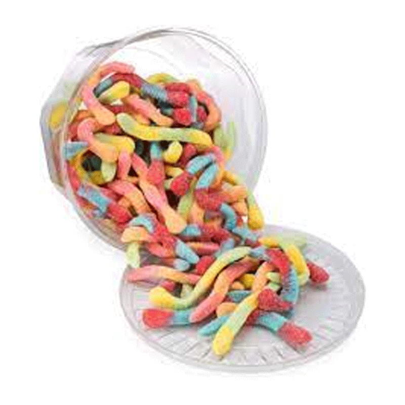 Picture of JLM Tub Neon Gummi Worms - 15oz