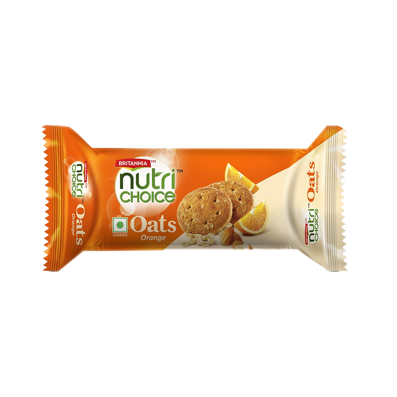 Picture of Britannia Nutri Choice Oats Orange Biscuits - 75g