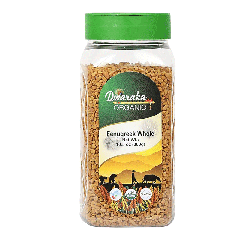 Picture of Dwaraka Organic Fenugreek Seeds Whole Jar - 300g