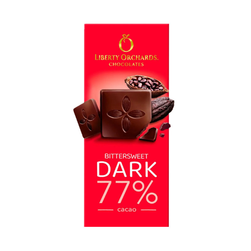 Picture of Liberty Orchards Bittersweet Dark Chocolate Bar - 90g