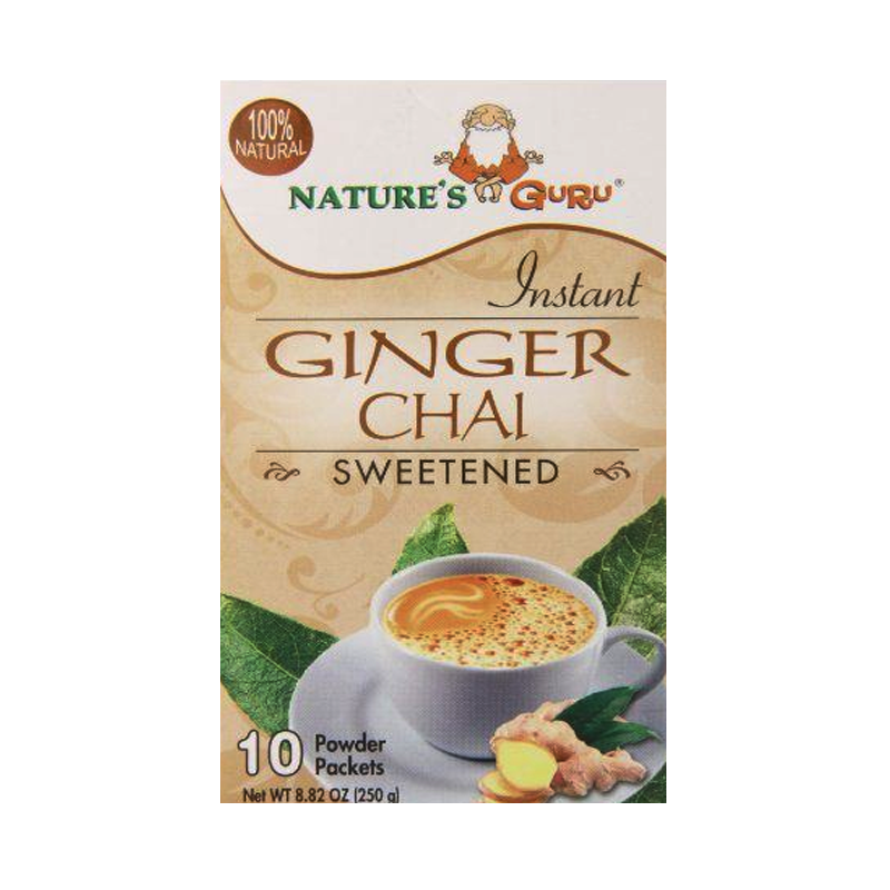 Picture of Natures Guru Ginger Chai Sweetened Tea Bags - 250g*10
