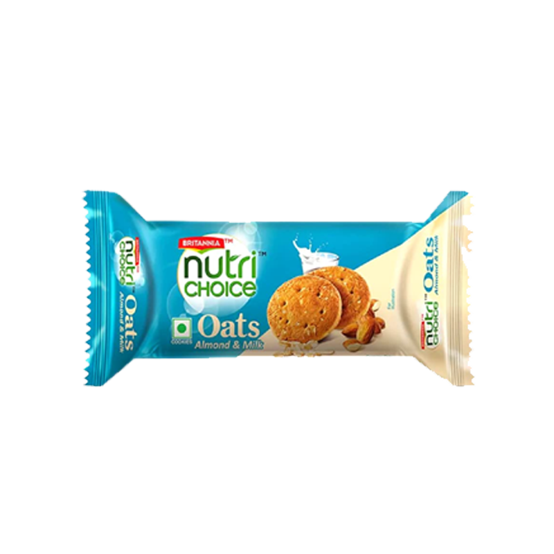 Picture of Britannia Nutri Choice Oats Almond & Milk Cookies - 75g