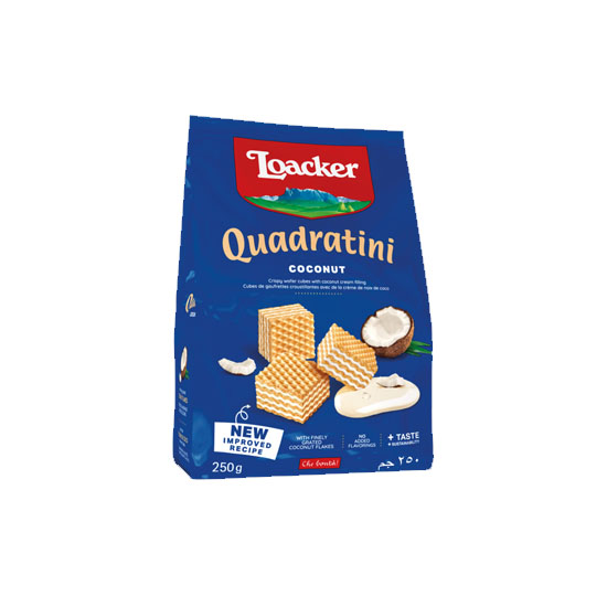 Picture of Loacker Quadratini Wafers Coconut-250g