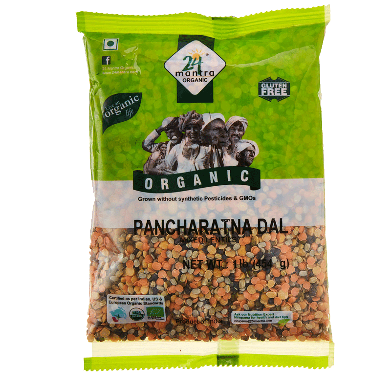 Picture of 24 Mantra Organic Panchratan Dal Mixed Lentils  - 1Lb