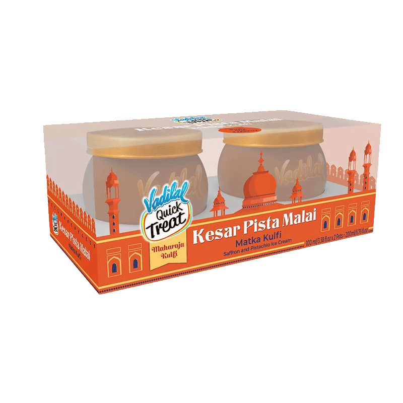 Picture of Vadilal Kesar Pista Malai Matka Kulfi Ice Cream FRZ - 200ml