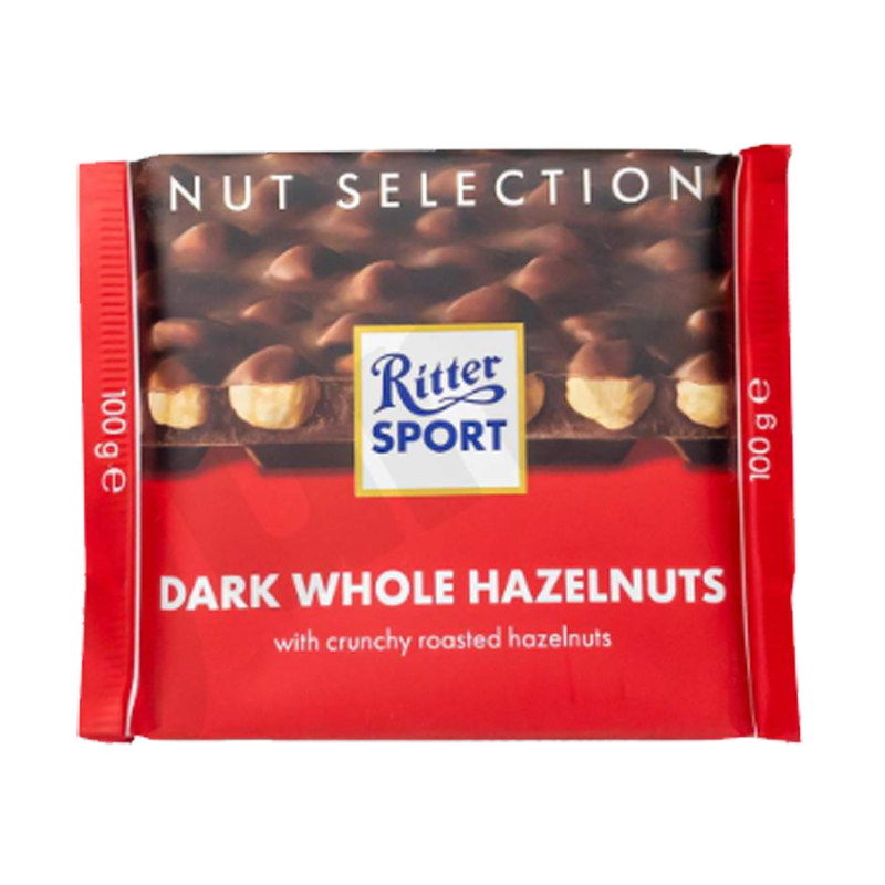 Picture of Ritter Sport Dark Whole Hazelnuts Chocolate - 100g
