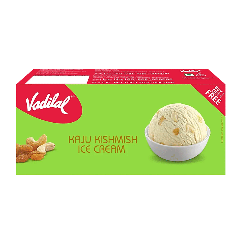 Picture of Vadilal Kulfi King Kaju Kishmish Ice Cream FRZ - 1lt