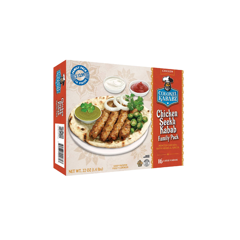 Picture of Colonel Kababz Chicken Seekh kabab Family Pack FRZ - 1.4lb