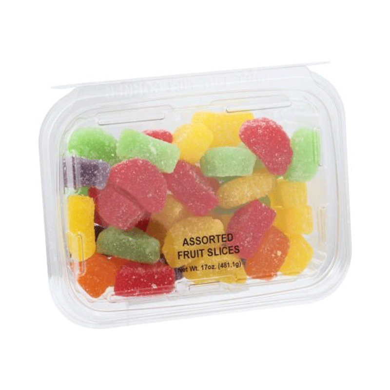 Picture of JLM Tub Assorted Fruit Slices Jelly Candy - 17oz
