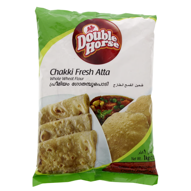 Picture of Double Horse Chakki Fresh Atta - 1kg