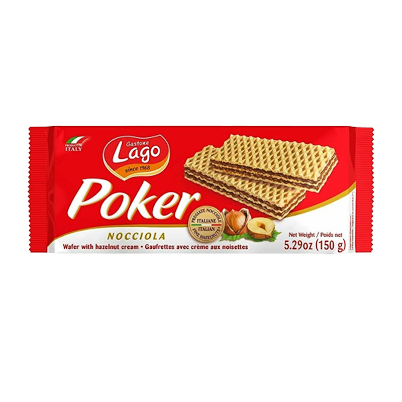 Picture of Lago Poker Hazelnut Wafer - 150g