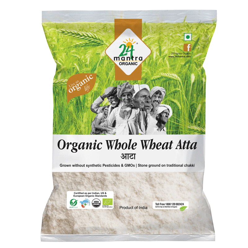 Picture of 24 Mantra Organic Atta Whole Wheat Flour - 1kg