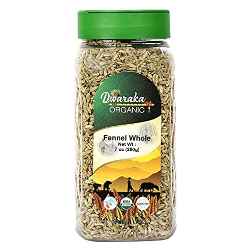 Picture of Dwaraka Organic Fennel Seeds Jar - 200g