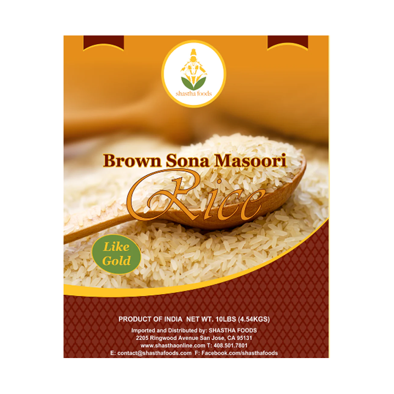 Picture of Shastha Sona Masoori Brown Rice - 10lb