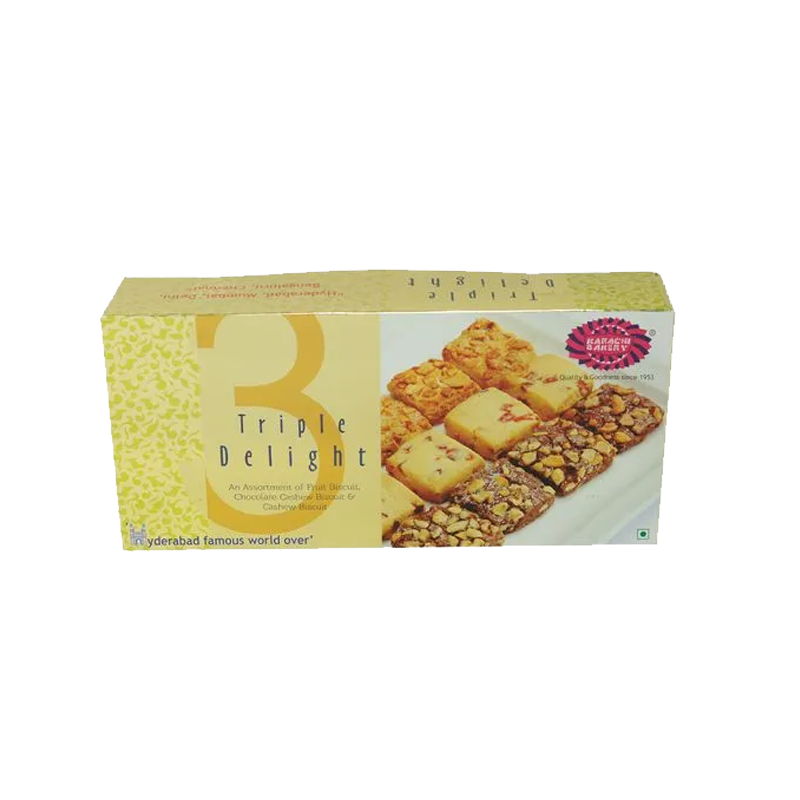 Picture of Karachi Three Majestic Fruit Chocolate Cashew Biscuits - 600g
