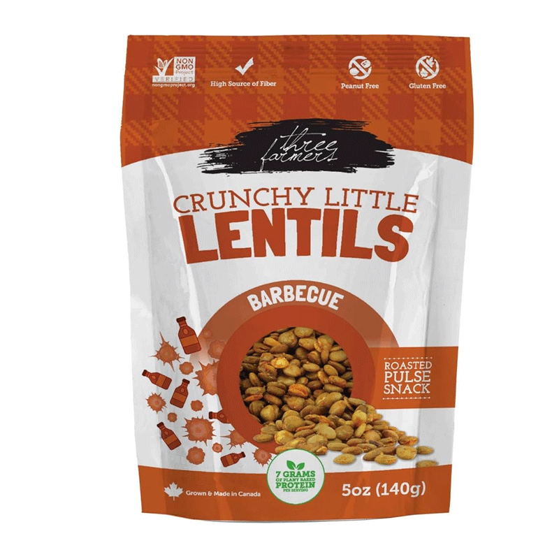 Picture of Three Farmers Lentil Lightly BBQ - 140g