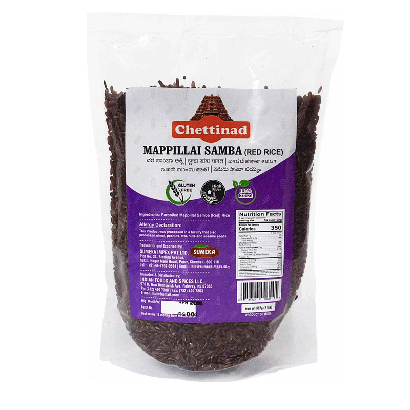 Picture of Chettinad Mappillai Samba Red Rice - 2lb