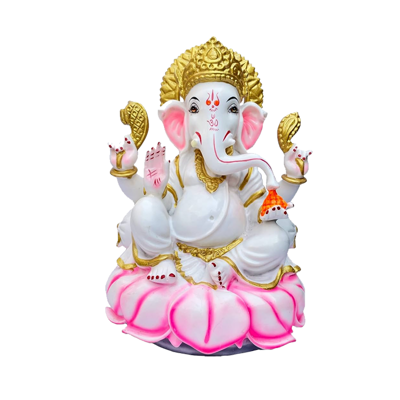 Picture of S White CP Ganesh Statue Large