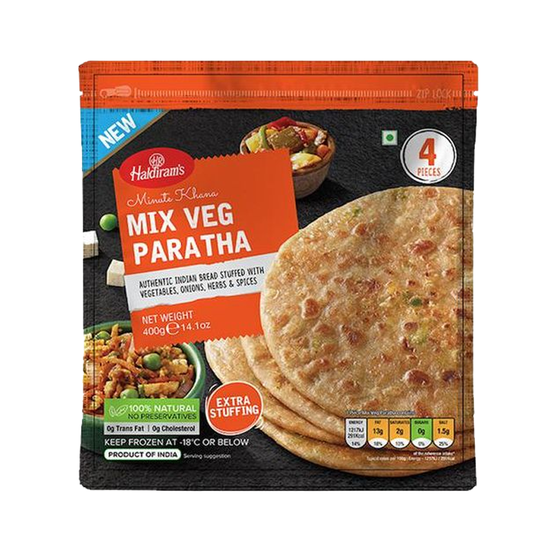 Picture of Haldirams Healthy Mix Veg Paratha FRZ - 400g