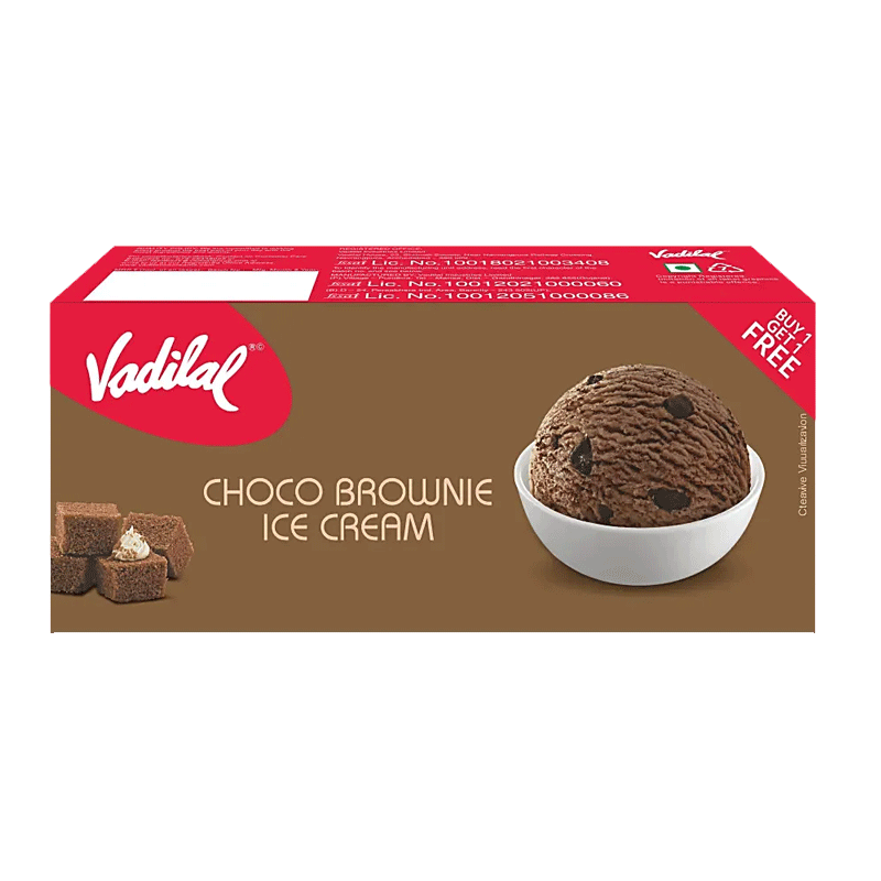 Picture of Vadilal Kulfi King Chocolate Brownie Ice Cream FRZ - 1lt