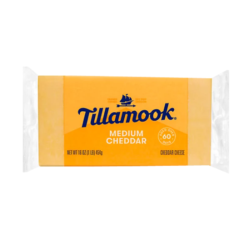 Picture of Tillamook Medium Cheddar Cheese - 1lb