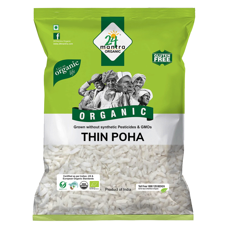 Picture of 24 Mantra Organic Thin Poha - 500g