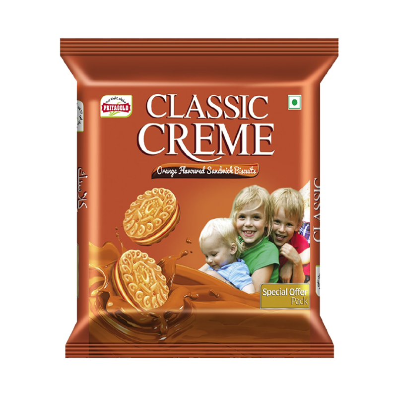 Picture of Priyagold Classic Creme Orange Flavored Sandwich Biscuit - 500g