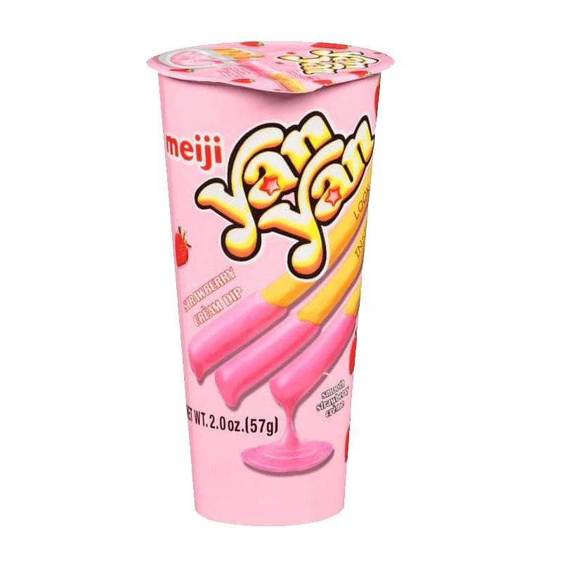 Picture of Meiji Yan Yan Strawberry Creme Filled Cookies - 57g