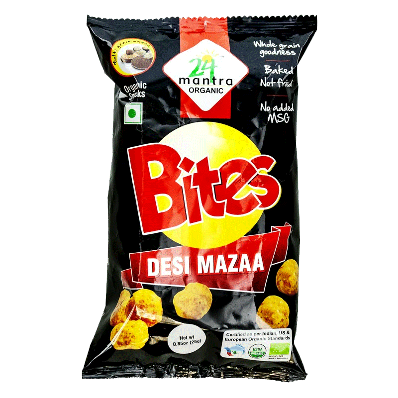 Picture of 24 Mantra Organic Desi Chatpata Mazza Bites - 25g