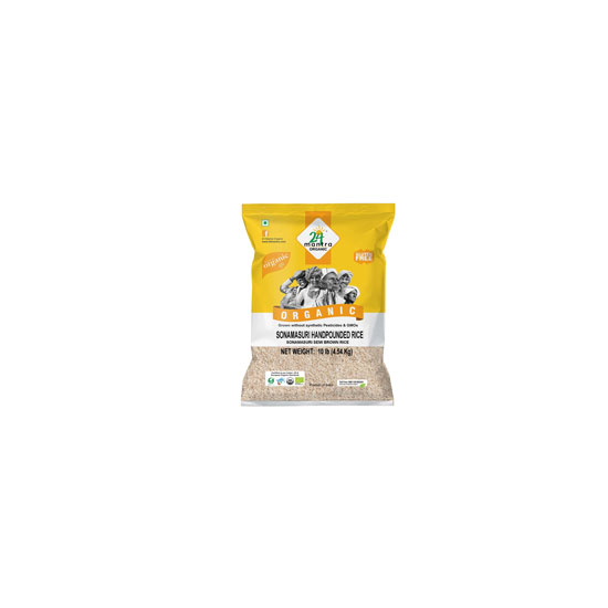 Picture of 24 Mantra Organic Sona Masoori Handpound Rice - 10lb