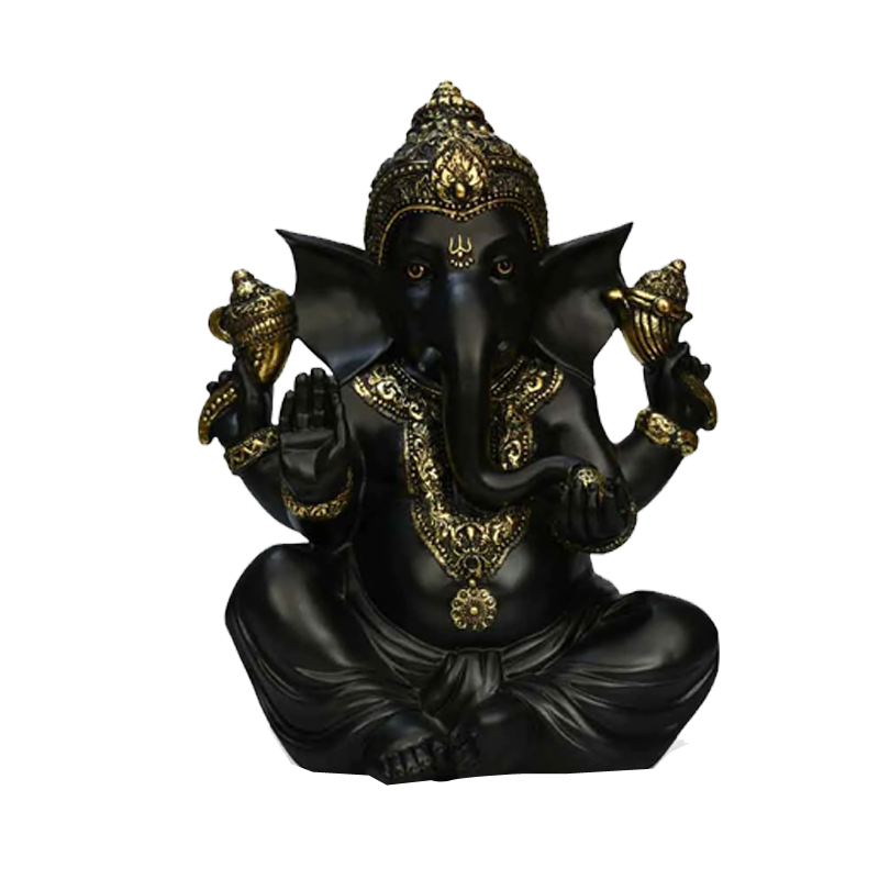 Picture of S Polyresin Black Ganesh 5"