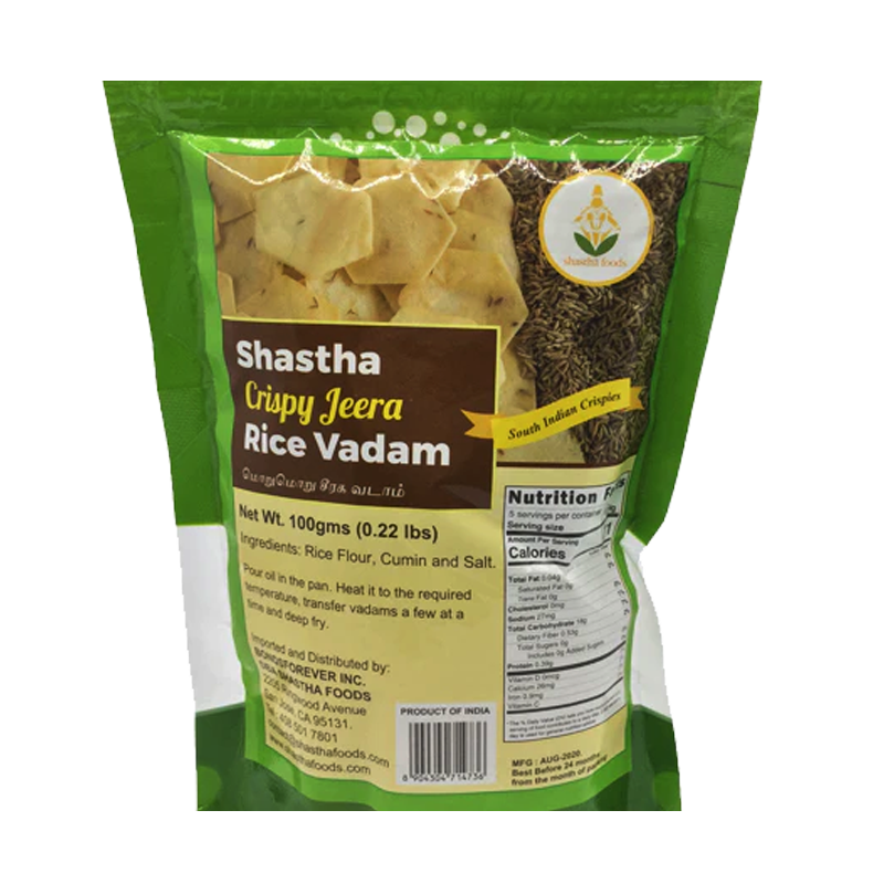 Picture of Shastha Crispy Jeera Rice Vadam - 100g