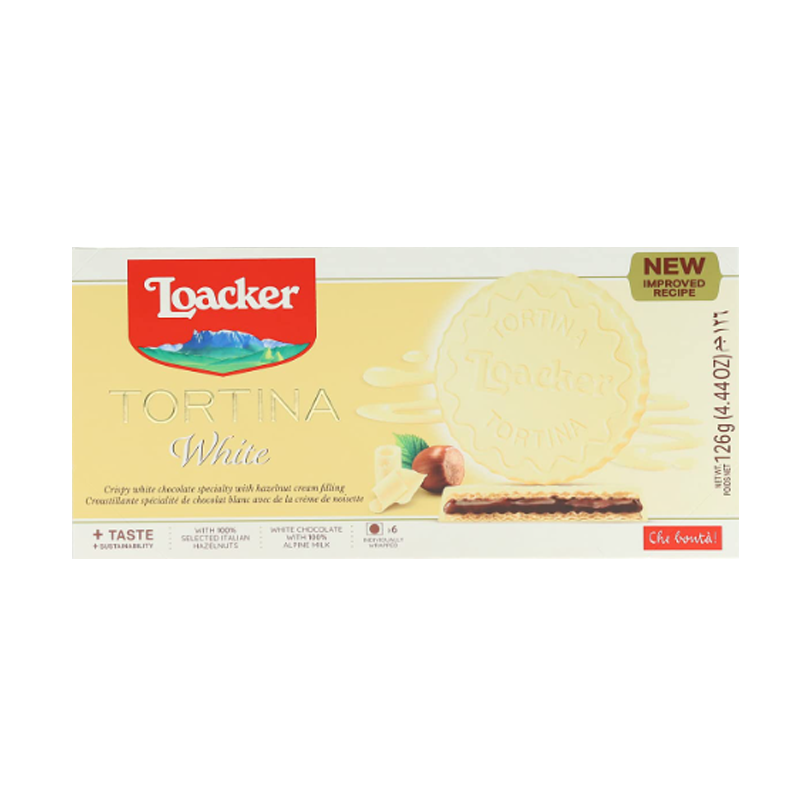 Picture of Loacker Tortina White Chocolate Wafer - 125g
