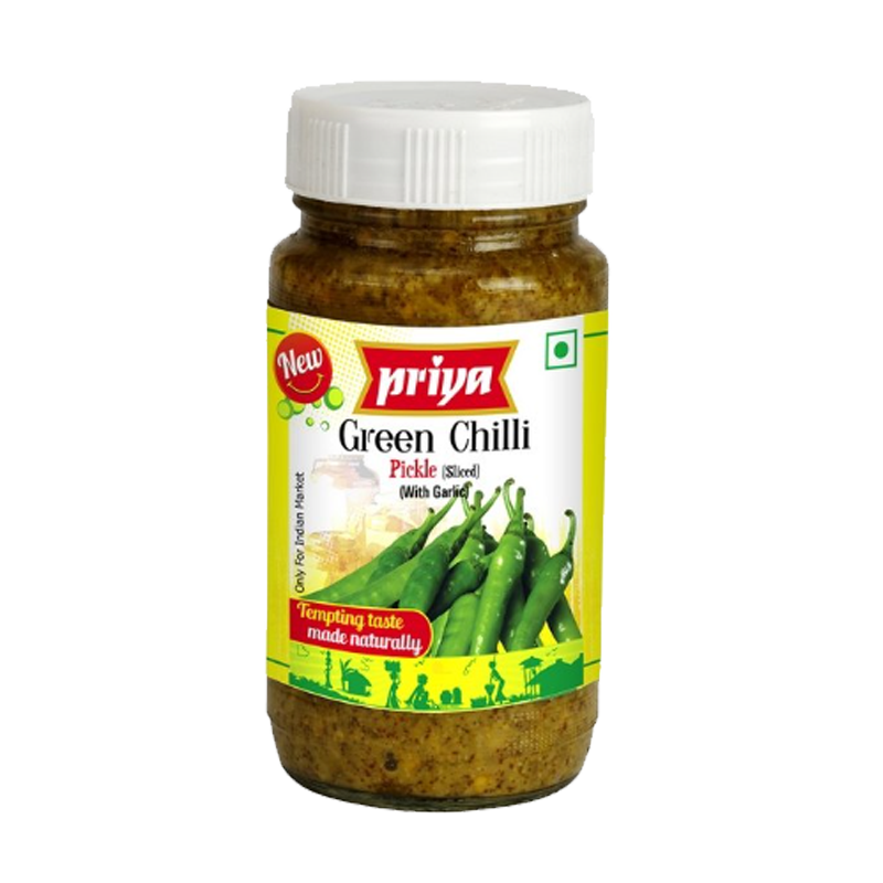 Picture of Priya Green Chilli Pickle With Garlic - 300g