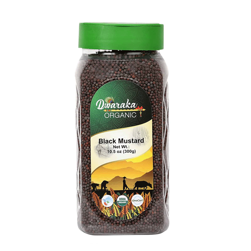 Picture of Dwaraka Organic Black Mustard Jar - 300g