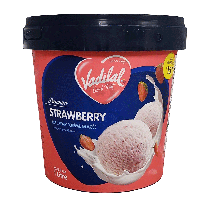 Picture of Vadilal Strawberry Ice Cream FRZ - 1lt