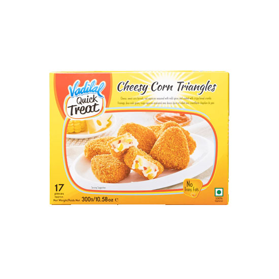 Picture of Vadilal Cheesy Corn Triangles FRZ - 300g