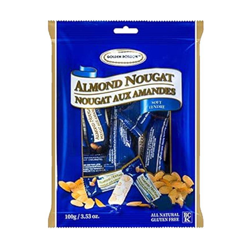 Picture of Golden Bonbon Almond Nougat Candy - 100g