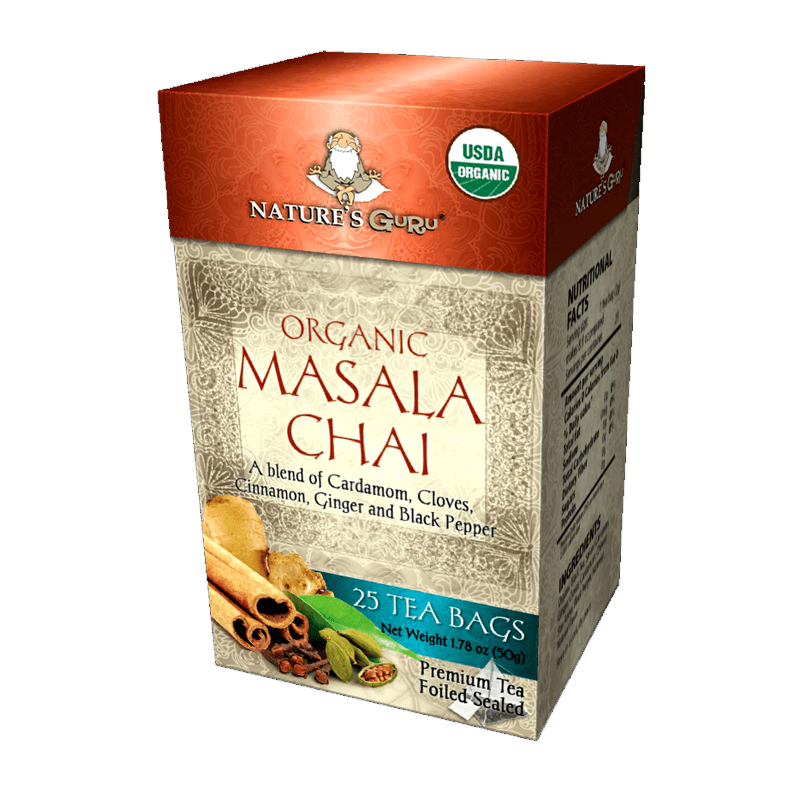 Picture of Natures Guru Masala Chai Organic Tea Bags - 50g*25