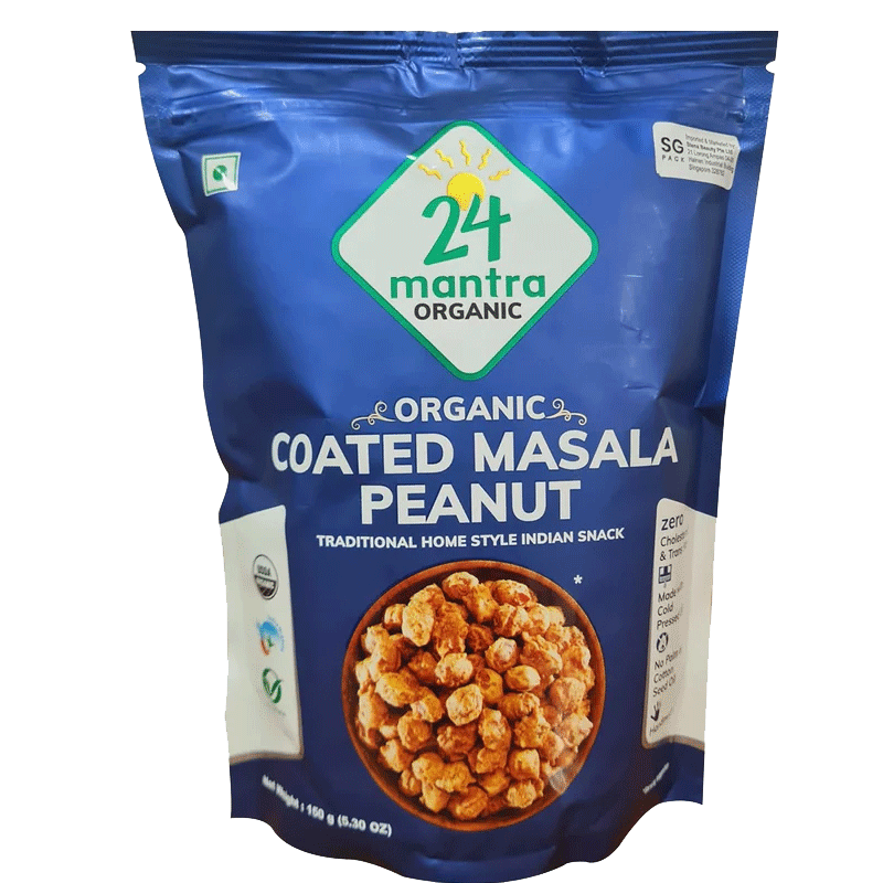 Picture of 24 Mantra Organic Coated Masala Peanut - 150g