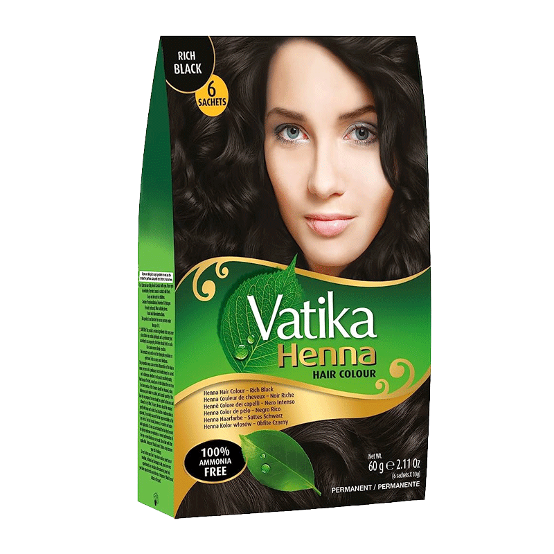 Picture of Vatika Henna Hair Color Rich Black - 60g