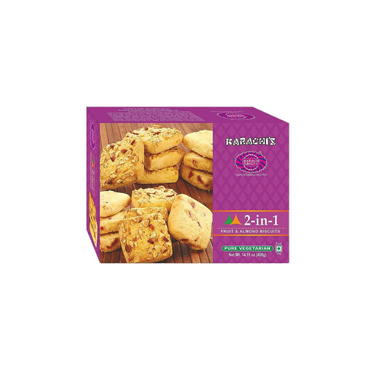 Picture of Karachi 2IN1 Fruit & Almond Biscuits - 400g