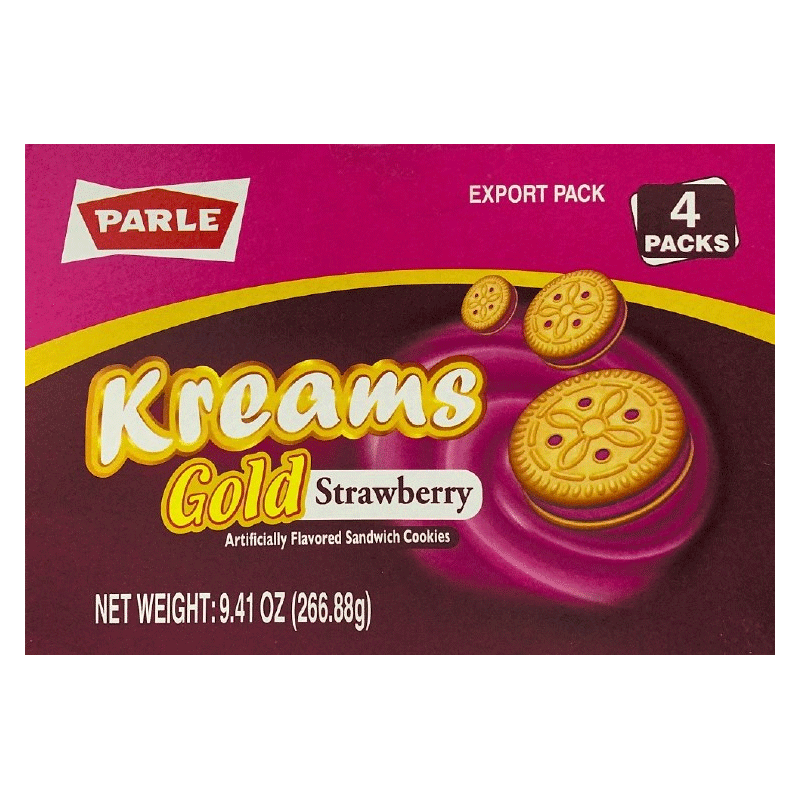 Picture of Parle Kreams Gold Strawberry Biscuits - 267g*4
