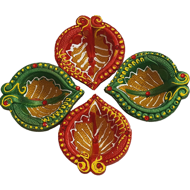 Picture of Clay Fancy Diya F - 4pcs