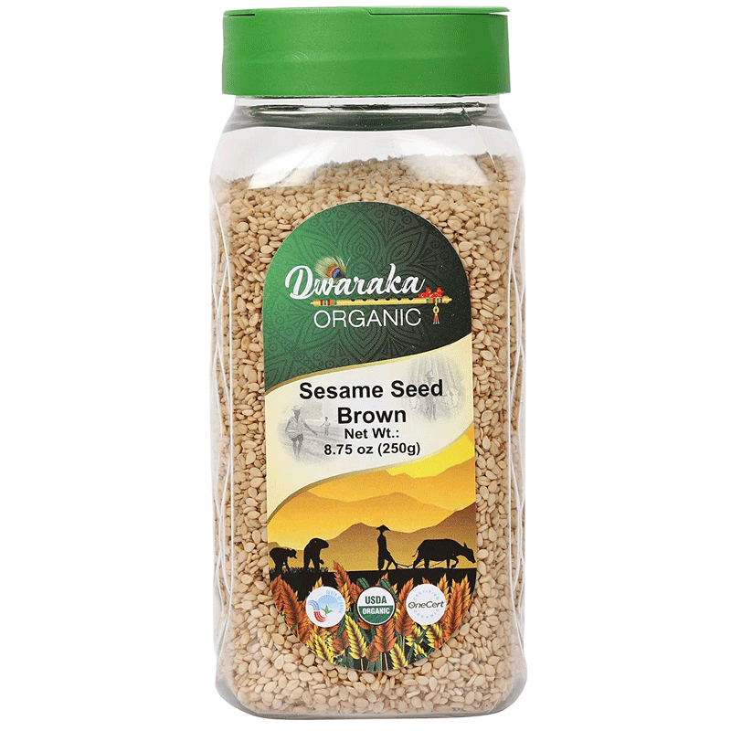 Picture of Dwaraka Organic Sesame Seeds Brown Jar - 250g